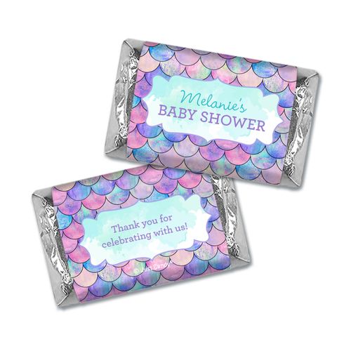 Personalized Baby Shower Mermaid Miniature Wrappers