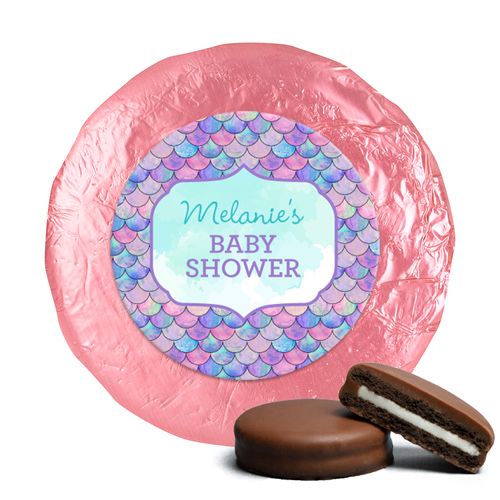 Personalized Mermaid Baby Shower Milk Chocolate Covered Oreos