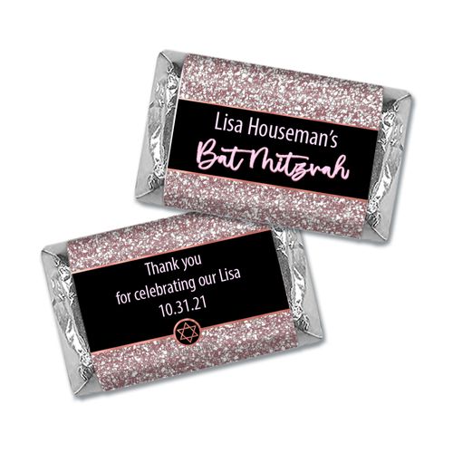 Rose Gold Bat Mitzvah! Personalized Miniature Wrappers