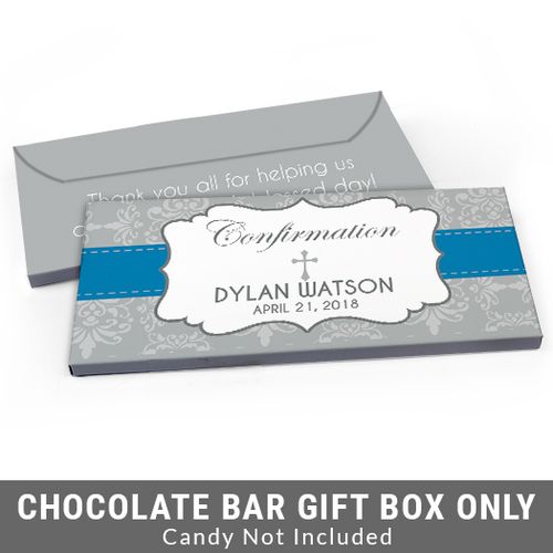 Deluxe Personalized Ribbon Confirmation Candy Bar Favor Box