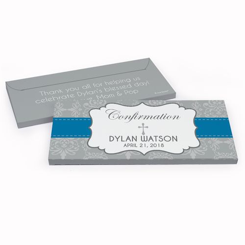 Deluxe Personalized Ribbon Confirmation Chocolate Bar in Gift Box