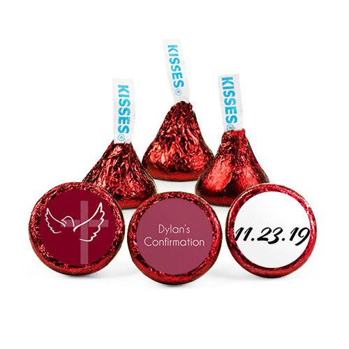 Personalized Boy Confirmation Dove & Cross Hershey's Kisses