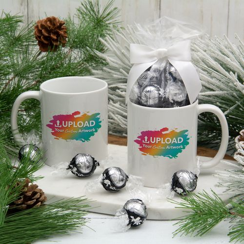 Personalized Add Your Artwork 11oz Mug with Lindt Truffles