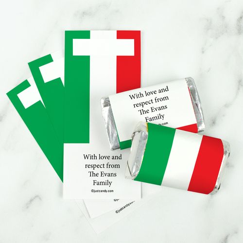 Olympic Party Favor Personalized HERSHEY'S MINIATURES Wrappers Italian Flag from Italy