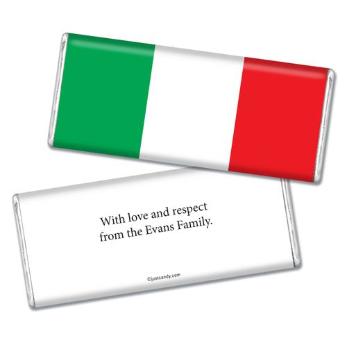 Italian Flag Personalized Hershey's Bar Assembled