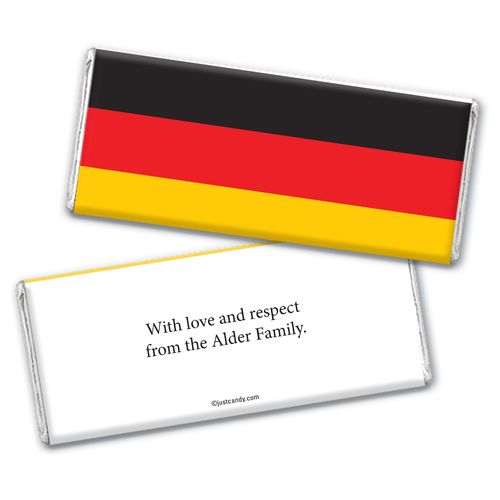 German Flag Personalized Candy Bar - Wrapper Only