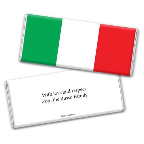 Italian Flag Personalized Candy Bar - Wrapper Only