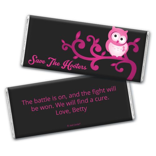 Personalized Chocolate Bar Wrappers Only - Breast Cancer Awareness Save the Hooters