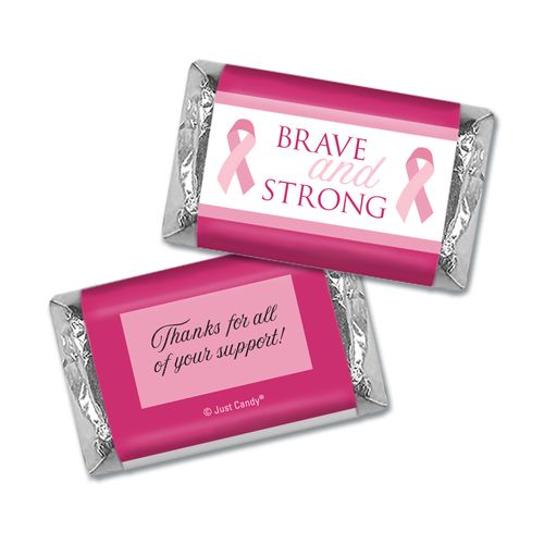 Personalized Breast Cancer Brave and Strong Hershey's Miniatures Wrappers