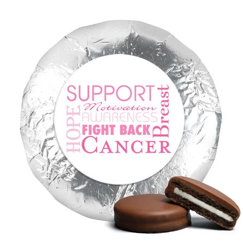 Personalized Chocolate Covered Oreos - Breast Cancer Awareness Strength in Words