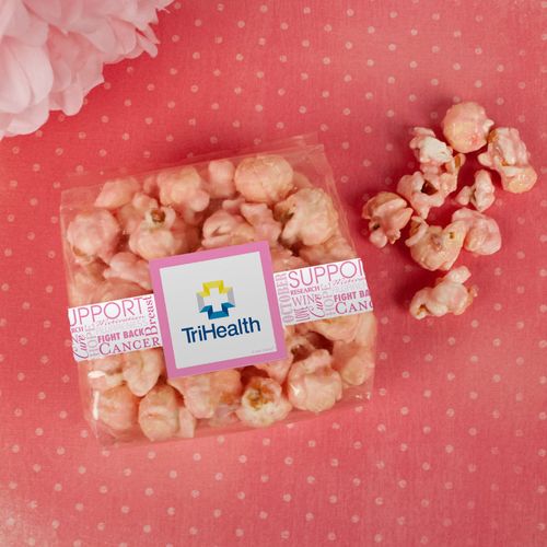 Breast Cancer Awareness Add Your Logo Candy Coated Popcorn 3.5 oz Bags
