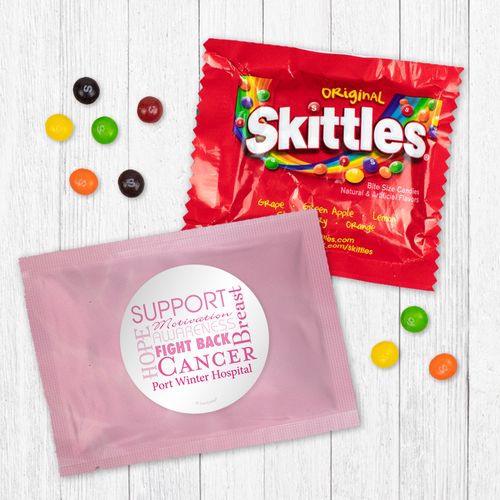Personalized Breast Cancer Awareness Strength in Words - Skittles