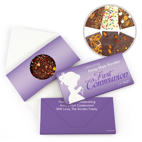Personalized Precious Prayers First Communion Gourmet Infused Belgian Chocolate Bars (3.5oz)