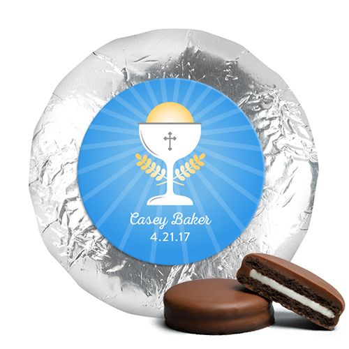 Personalized Communion Chalice Milk Chocolate Covered Oreos
