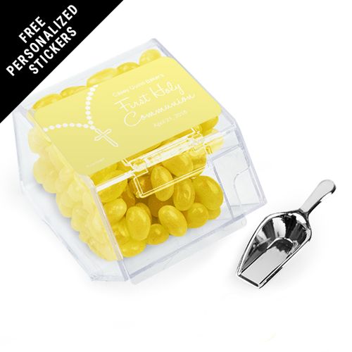 Personalized Communion Candy Bin Dispenser Rosary (12 Pack)