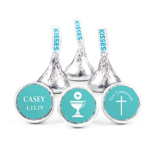Personalized Boy First Communion Cross & Chalice Hershey's Kisses