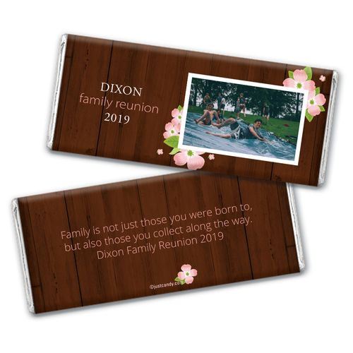 Family Reunion Personalized Chocolate Bar Wrappers Dogwood