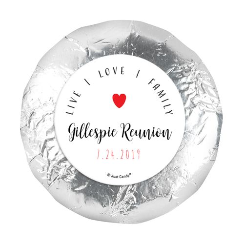 Personalized 1.25" Stickers - Family Reunion Live-Love-Family (48 Stickers)