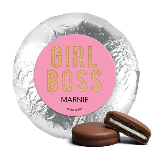 Personalized Girl Boss Chocolate Covered Oreos