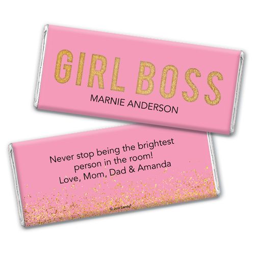 Personalized Girl Boss Chocolate Bar & Wrapper