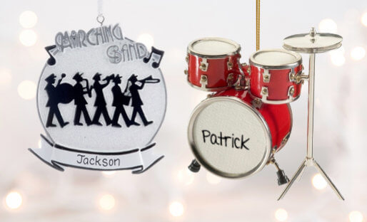 Personalized Music Christmas Ornaments