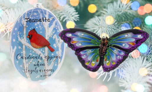 Personalized Bird & Insect Ornaments