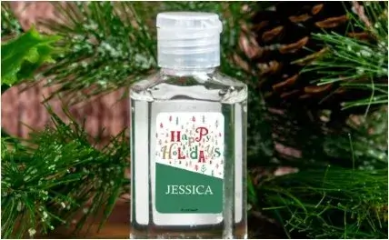 Personalized Holiday Hand Sanitizer