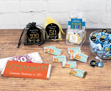 Personalized Milestone Birthday Favors