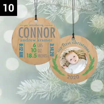 Personalized Baby's First Ornaments