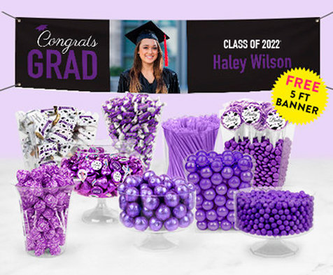 Purple Graduation Candy Buffets