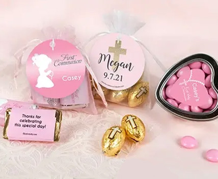 personalized communion candy filled favors for girls