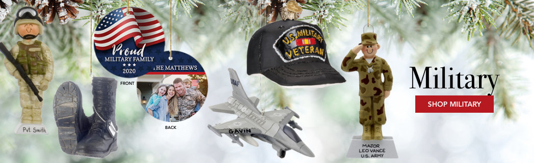 Personalized Military Christmas Ornaments