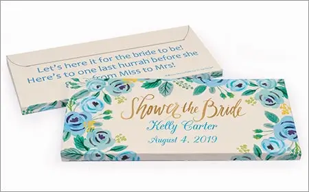 bridal shower chocolate bar in a gift box