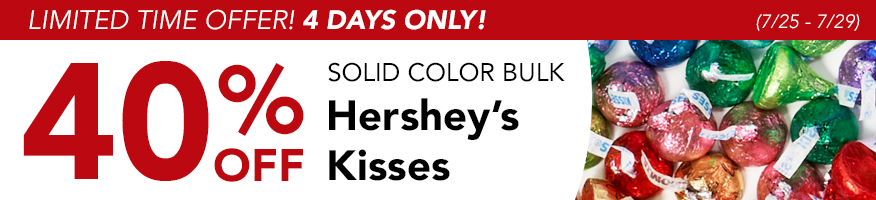 Short Time Only 40% Off Solid Color Bulk Hershey's Kisses