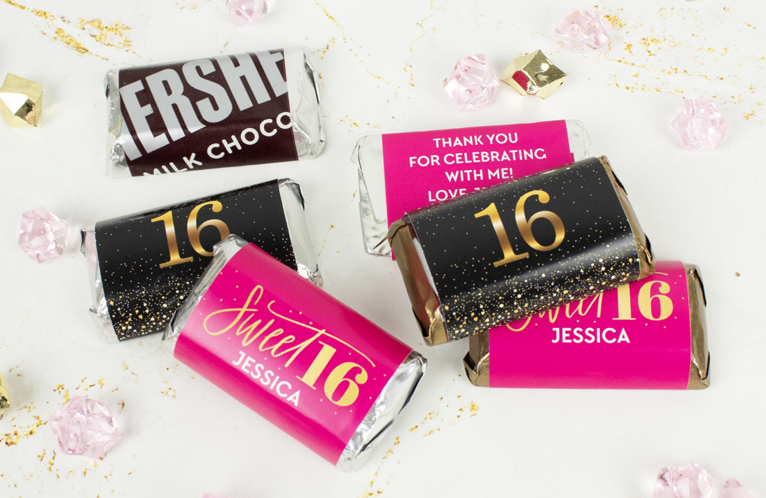 Personalized Sweet 16 Hershey's Miniatures