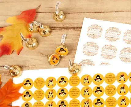 Thanksgiving DIY Personalized Stickers