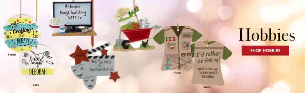 Personalized Hobby Christmas ornaments