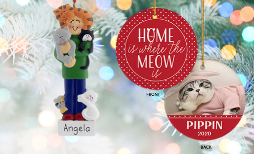 Personalized Cat Christmas Ornaments