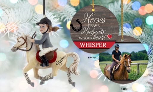 Personalized Horses Christmas Ornaments