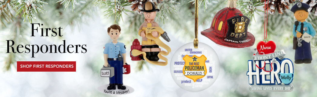 Personalized First Responders & Public Service Ornaments