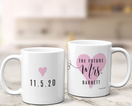 personalized empty wedding mugs