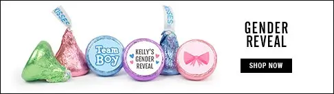 personalized gender reveal hershey's kisses