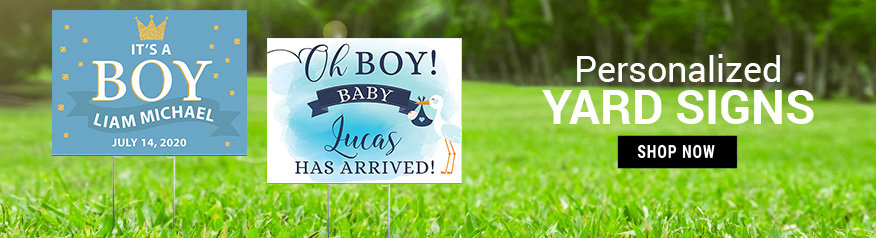 Personalized Boy Birth Announcement Yard Signs