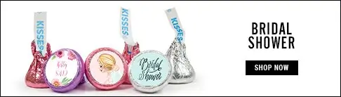 personalized bridal shower hershey's kisses