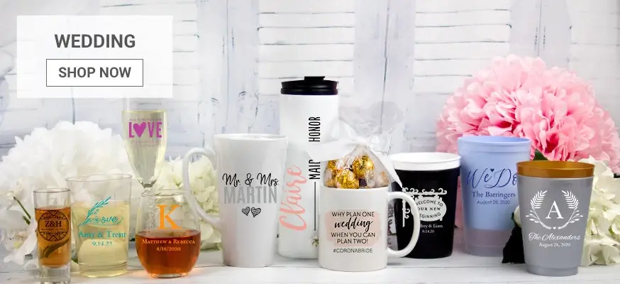 Personalized wedding Drink ware
