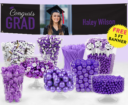 Purple Graduation Candy Buffets
