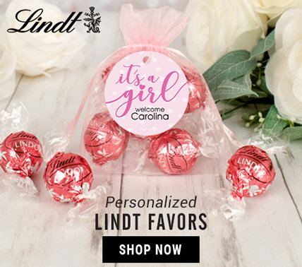 Personalized Girl Announcement Lindt favors