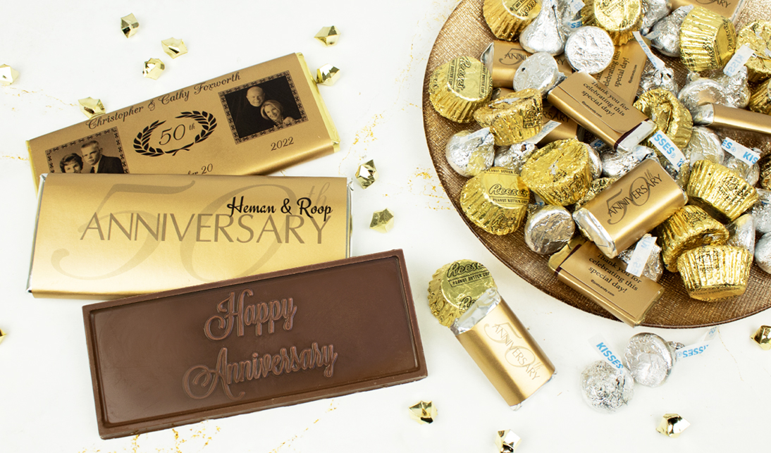 Shop 50th Anniversary Chocolate and Candy Favors
