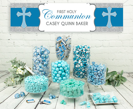 personalized first holy communion candy buffets