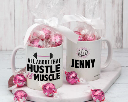 personalized themed candy filled mugs